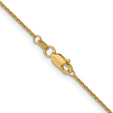18K Yellow Gold 1.5MM Diamond Cut Cable Chain 18"